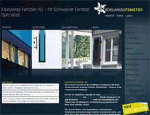 Tablet Screenshot of edelweissfenster.ch